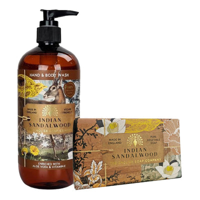 Indian Sandalwood Body Wash & Soap Bar Bundle - The English Soap Company from our Body & Bath collection by The English Soap Company