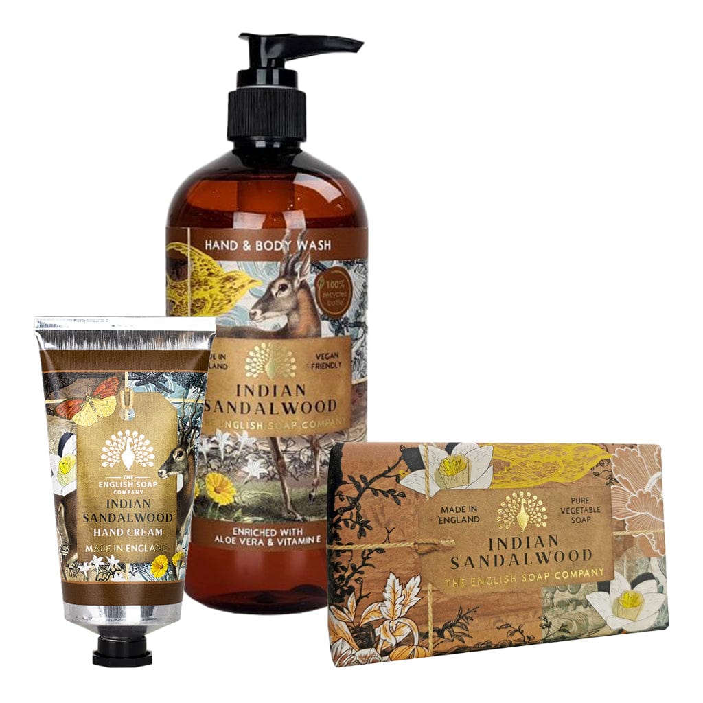 Indian Sandalwood Hand Cream, Soap & Wash Bundle - The English Soap Company from our Body & Bath collection by The English Soap Company