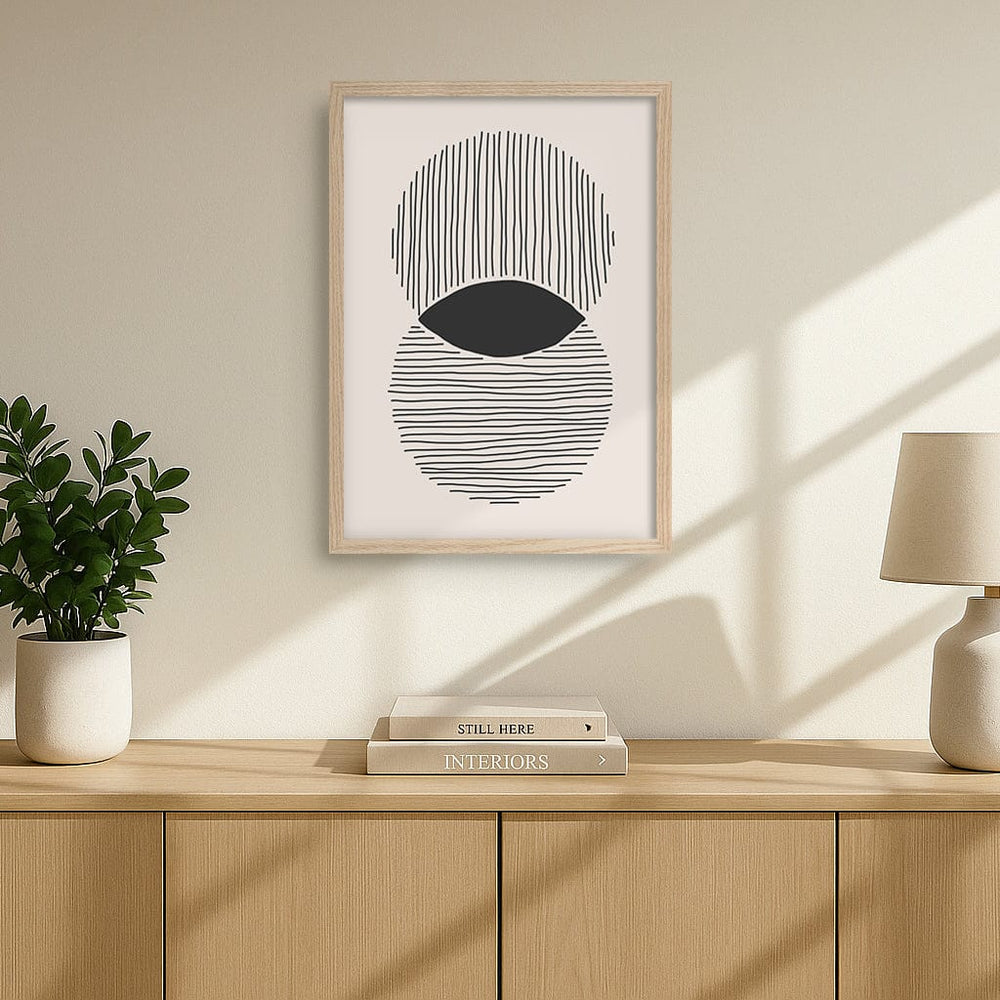 Intersecting Circle Lines Wall Art Print from our Australian Made Framed Wall Art, Prints & Posters collection by Profile Australia
