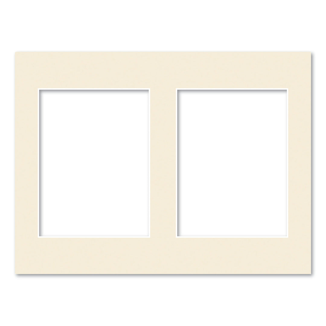 Ivory Acid-Free Mat Board 12x16in (30.5x40.6cm) to suit two 6x8in (15x20cm) image from our Mat Boards collection by Profile Products (Australia) Pty Ltd