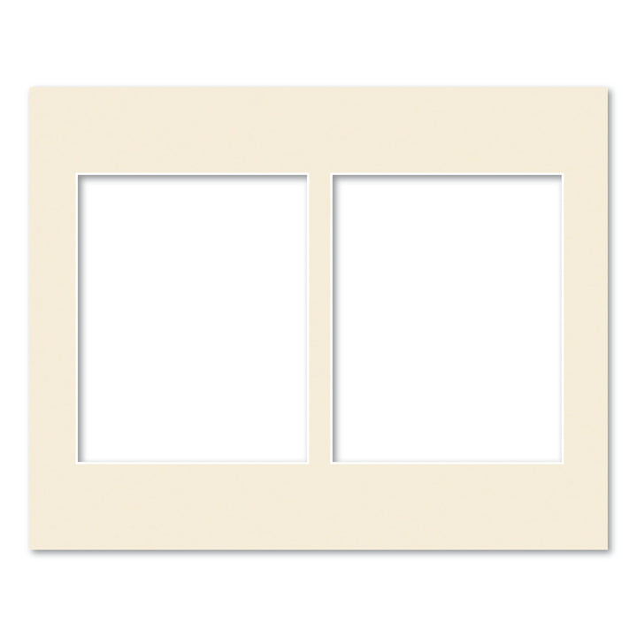 Ivory Acid-Free Mat Board 16x20in (40.6x50.8cm) to suit two 8x10in (20x25cm) images from our Mat Boards collection by Profile Products (Australia) Pty Ltd