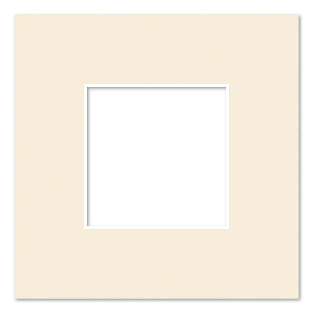 Ivory Acid-Free Mat Board 8x8in (20.3x20.3cm) to suit 4x4in (10x10cm) image from our Mat Boards collection by Profile Products (Australia) Pty Ltd