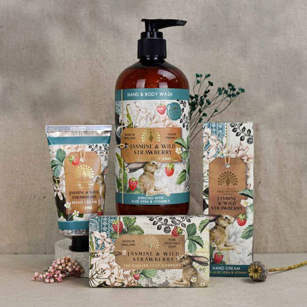 Jasmine & Strawberry Hand Cream, Soap & Wash Bundle - The English Soap Company from our Body & Bath collection by The English Soap Company