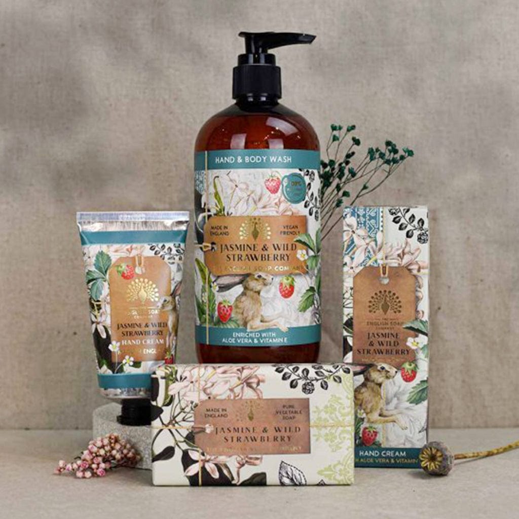 Jasmine & Strawberry Hand Cream, Soap & Wash Bundle - The English Soap Company from our Body & Bath collection by The English Soap Company