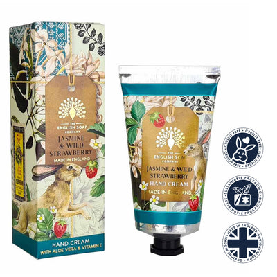 Jasmine & Wild Strawberry Hand Cream 75ml from our Hand Cream collection by The English Soap Company