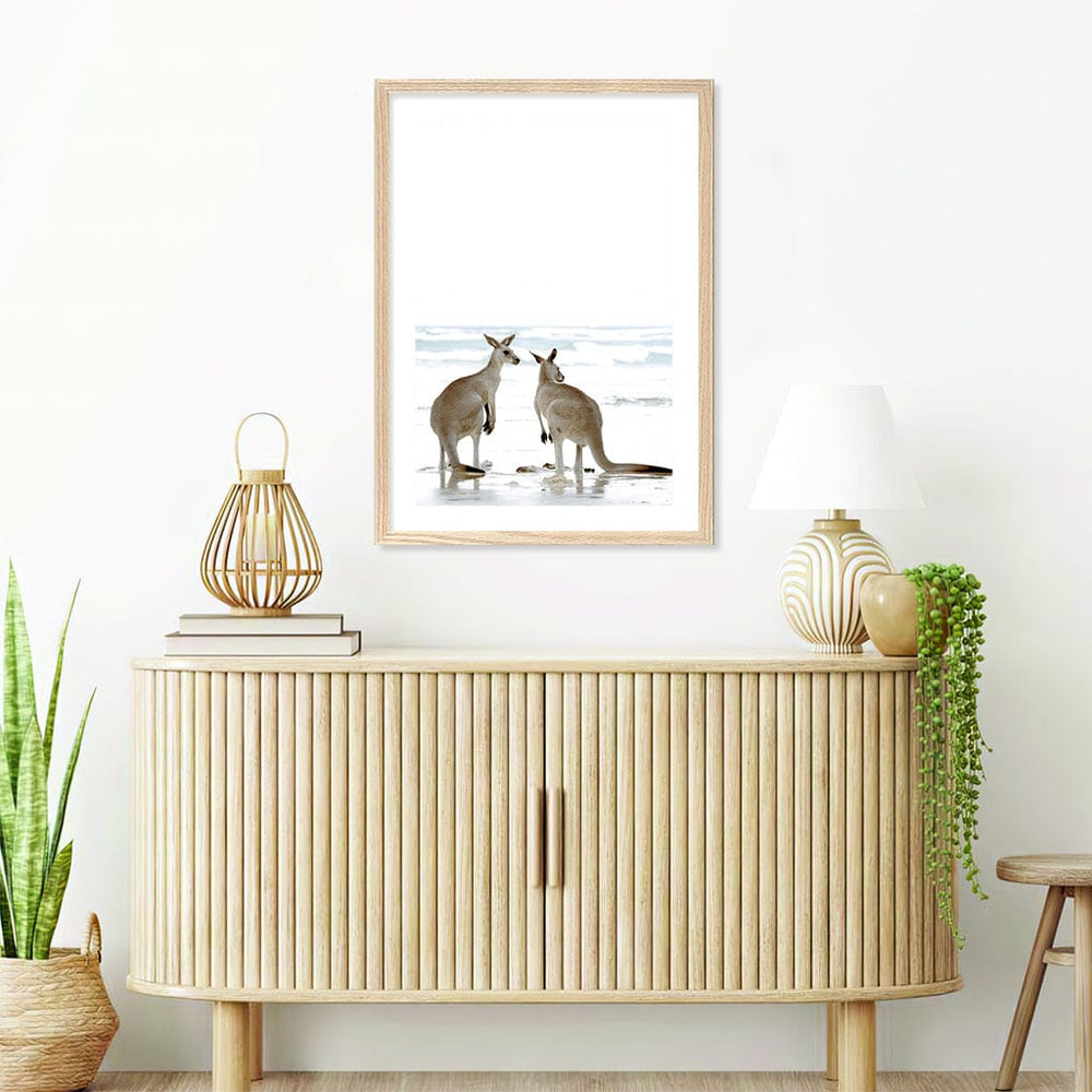 Kangaroo Couple Wall Art Print from our Australian Made Framed Wall Art, Prints & Posters collection by Profile Products (Australia) Pty Ltd