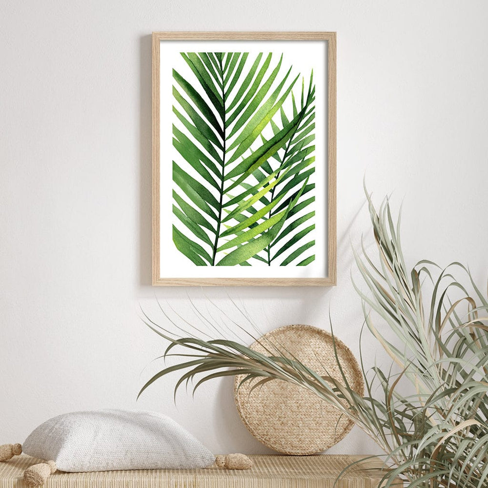 Kentia Palm Leaves Wall Art Print from our Australian Made Framed Wall Art, Prints & Posters collection by Profile Australia