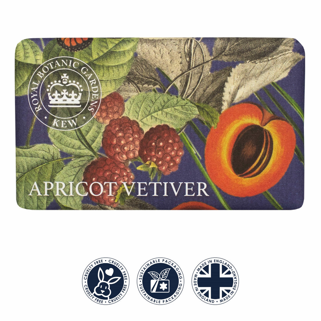 Kew Gardens Apricot Vetiver Soap Bar from our Luxury Bar Soap collection by The English Soap Company