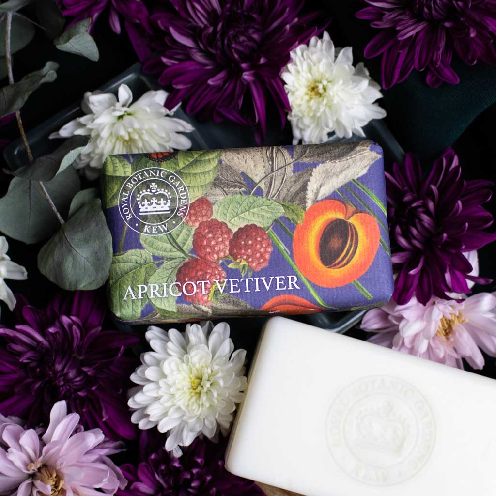 Kew Gardens Apricot Vetiver Soap Bar from our Luxury Bar Soap collection by The English Soap Company