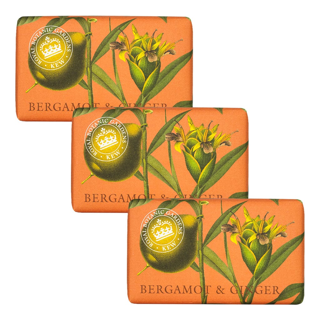 Kew Gardens Bergamot & Ginger Soap Bar Bundle Pack (3 x 240g) – The English Soap Company from our Luxury Bar Soap collection by The English Soap Company
