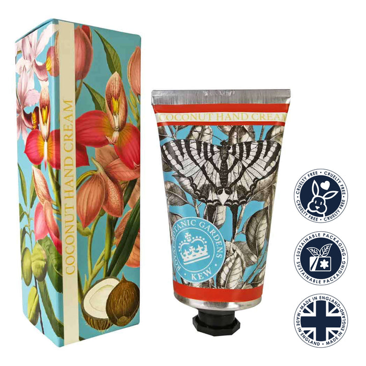 Kew Gardens Coconut Hand Cream 75ml from our Hand Cream collection by The English Soap Company