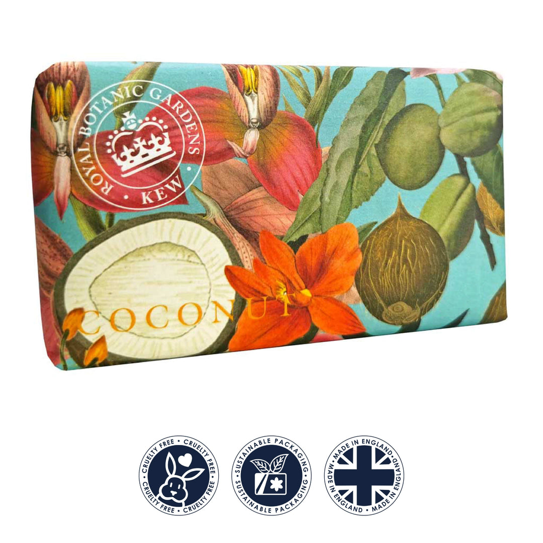 Kew Gardens Coconut Soap Bar from our Luxury Bar Soap collection by The English Soap Company