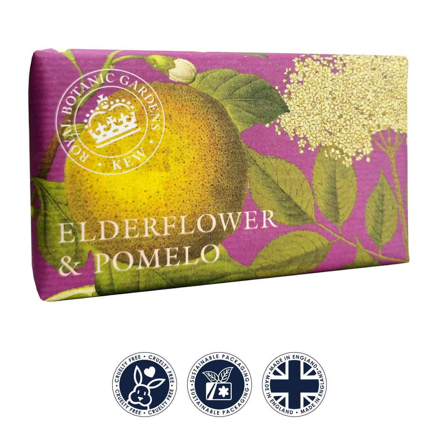 Kew Gardens Elderflower & Pomelo Soap Bar from our Luxury Bar Soap collection by The English Soap Company
