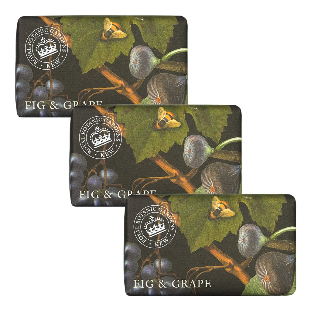 Kew Gardens Fig & Grape Soap Bar Bundle Pack (3 x 240g) – The English Soap Company from our Luxury Bar Soap collection by The English Soap Company