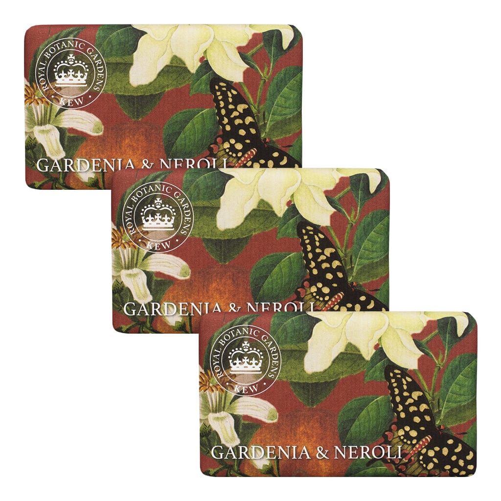 Kew Gardens Gardenia & Neroli Soap Bar Bundle Pack (3 x 240g) – The English Soap Company from our Luxury Bar Soap collection by The English Soap Company