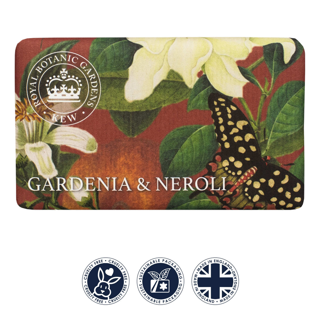 Kew Gardens Gardenia & Neroli Soap Bar from our Luxury Bar Soap collection by The English Soap Company