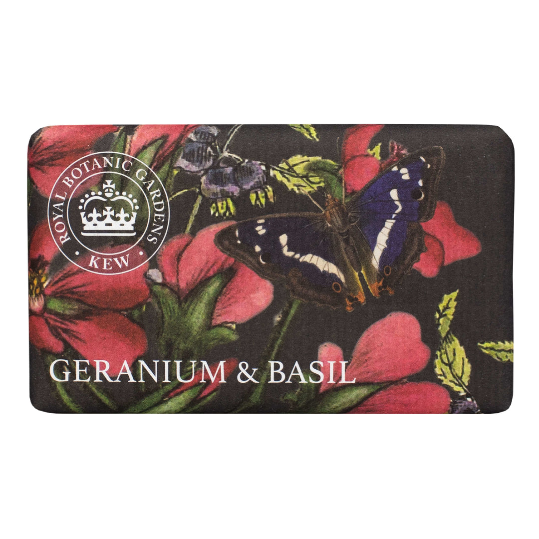 Kew Gardens Geranium & Basil Soap Bar from our Luxury Bar Soap collection by The English Soap Company