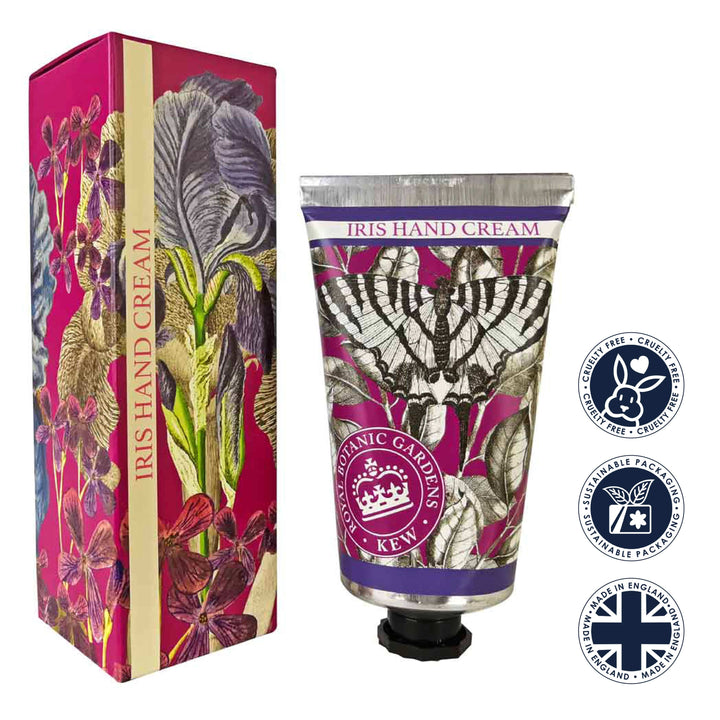 Kew Gardens Iris Hand Cream 75ml from our Hand Cream collection by The English Soap Company