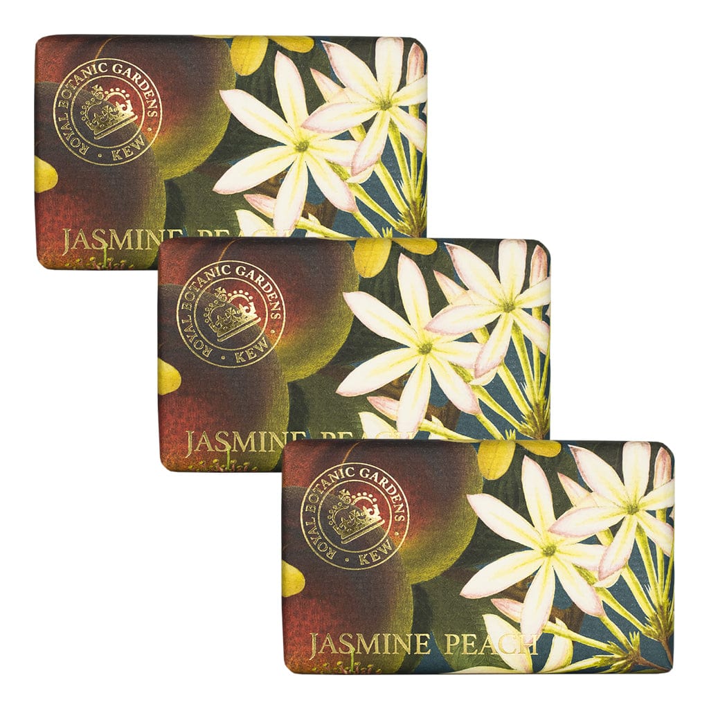Kew Gardens Jasmine & Peach Soap Bar Bundle Pack (3 x 240g) – The English Soap Company from our Luxury Bar Soap collection by The English Soap Company