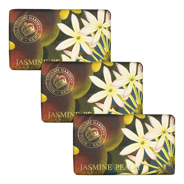 Kew Gardens Jasmine & Peach Soap Bar Bundle Pack (3 x 240g) – The English Soap Company from our Luxury Bar Soap collection by The English Soap Company