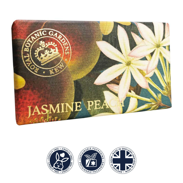 Kew Gardens Jasmine & Peach Soap Bar from our Luxury Bar Soap collection by The English Soap Company