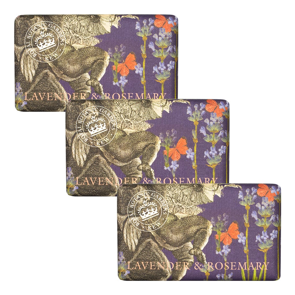 Kew Gardens Lavender & Rosemary Soap Bar Bundle Pack (3 x 240g) – The English Soap Company from our Luxury Bar Soap collection by The English Soap Company