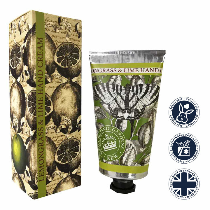 Kew Gardens Lemongrass & Lime Hand Cream 75ml from our Hand Cream collection by The English Soap Company