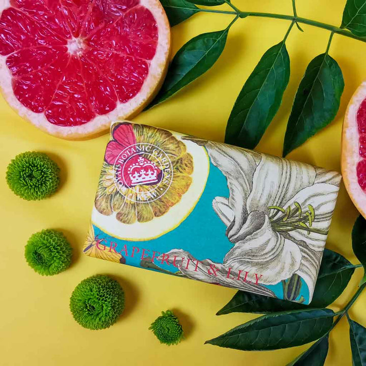 Kew Gardens Lily & Grapefruit Soap Bar Bundle Pack (3 x 240g) – The English Soap Company from our Luxury Bar Soap collection by The English Soap Company