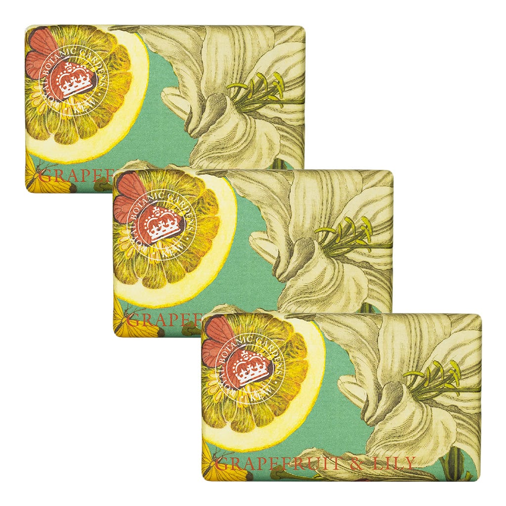 Kew Gardens Lily & Grapefruit Soap Bar Bundle Pack (3 x 240g) – The English Soap Company from our Luxury Bar Soap collection by The English Soap Company