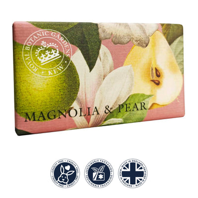 Kew Gardens Magnolia & Pear Soap Bar from our Luxury Bar Soap collection by The English Soap Company