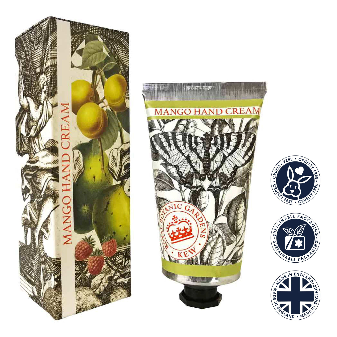 Kew Gardens Mango Hand Cream 75ml from our Hand Cream collection by The English Soap Company