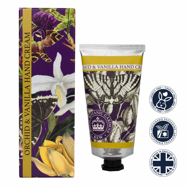 Kew Gardens Orchid & Vanilla Hand Cream (75ml) from our Hand Cream collection by The English Soap Company