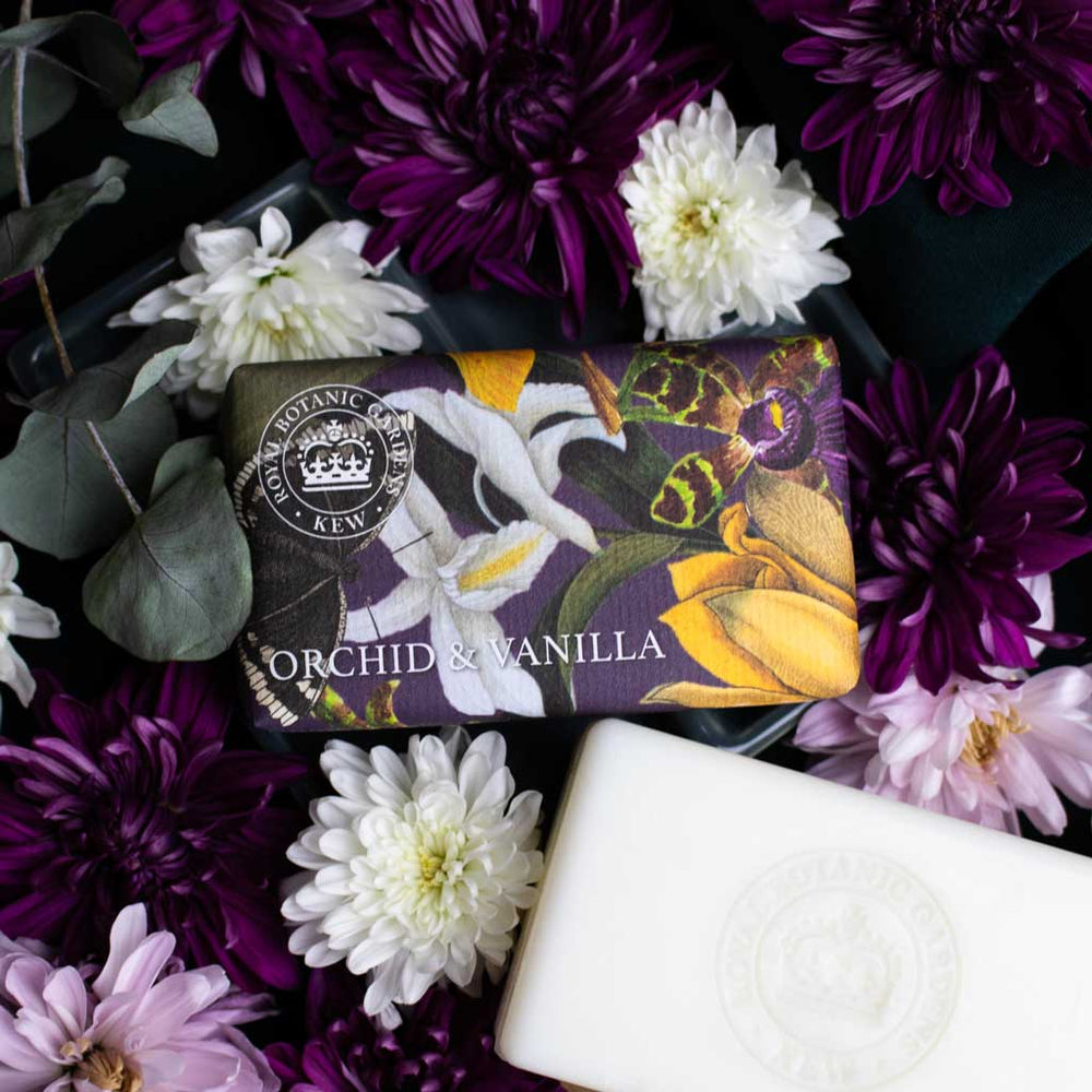 Kew Gardens Orchid & Vanilla Soap Bar from our Luxury Bar Soap collection by The English Soap Company