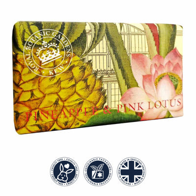 Kew Gardens Pineapple & Pink Lotus Soap Bar from our Luxury Bar Soap collection by The English Soap Company