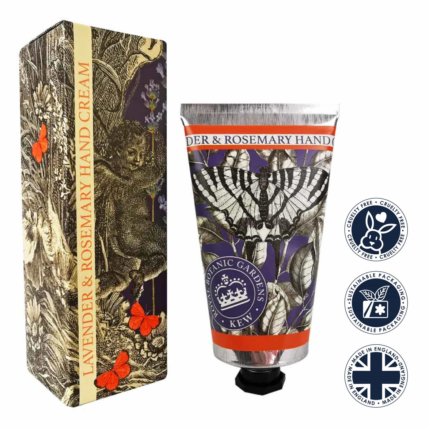 Kew Gardens Rosemary & Lavender Hand Cream 75ml from our Hand Cream collection by The English Soap Company