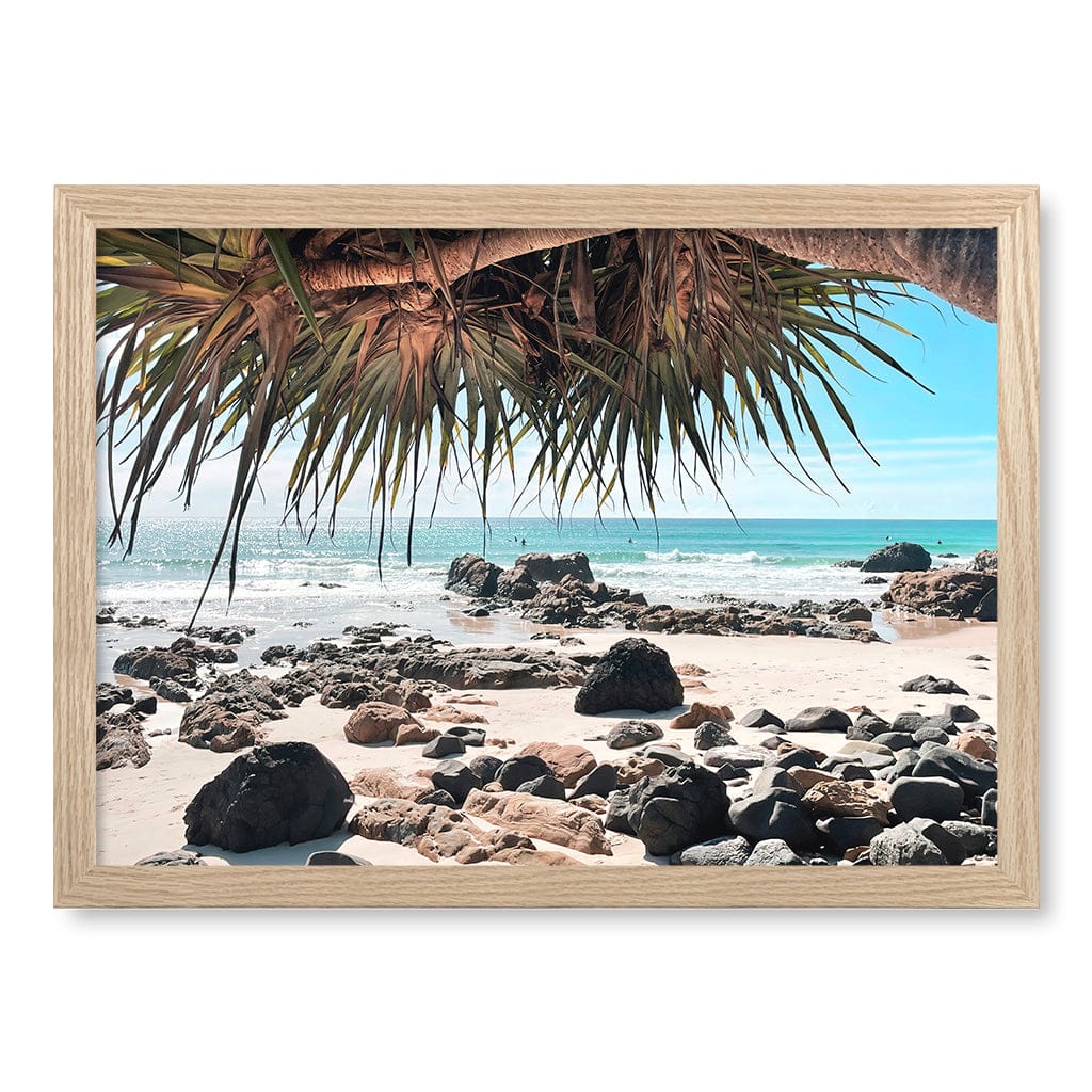 Kirra Surf Dreaming Wall Art Print A3 (29.7 x 42cm) / Natural Oak Frame / No Border from our Australian Made Framed Wall Art, Prints & Posters collection by Profile Products (Australia) Pty Ltd