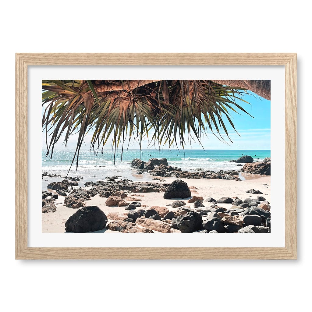 Kirra Surf Dreaming Wall Art Print A3 (29.7 x 42cm) / Natural Oak Frame / White Border from our Australian Made Framed Wall Art, Prints & Posters collection by Profile Products (Australia) Pty Ltd