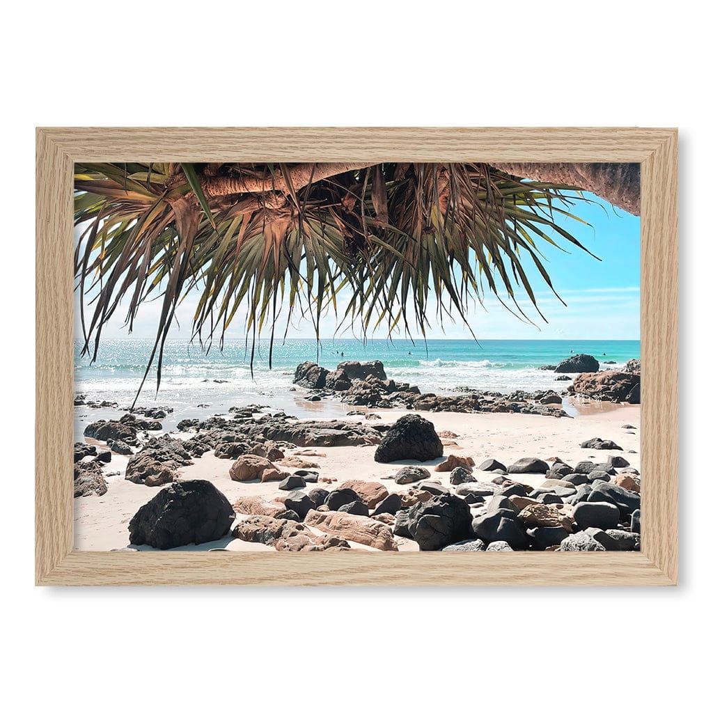 Kirra Surf Dreaming Wall Art Print A4 (21 x 29.7cm) / Natural Oak Frame / No Border from our Australian Made Framed Wall Art, Prints & Posters collection by Profile Products (Australia) Pty Ltd