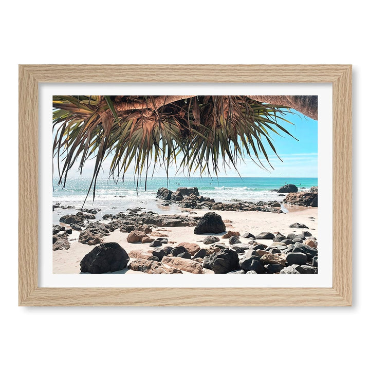 Kirra Surf Dreaming Wall Art Print A4 (21 x 29.7cm) / Natural Oak Frame / White Border from our Australian Made Framed Wall Art, Prints & Posters collection by Profile Products (Australia) Pty Ltd