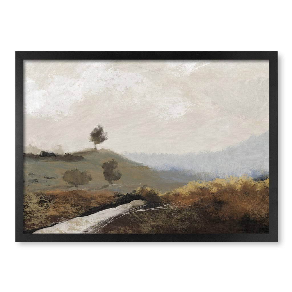 La Collina Abstract Wall Art Print by Dan Hobday A4 (21 x 29.7cm) / Matte Black Frame / No Border from our Australian Made Framed Wall Art, Prints &amp; Posters collection by Profile Australia