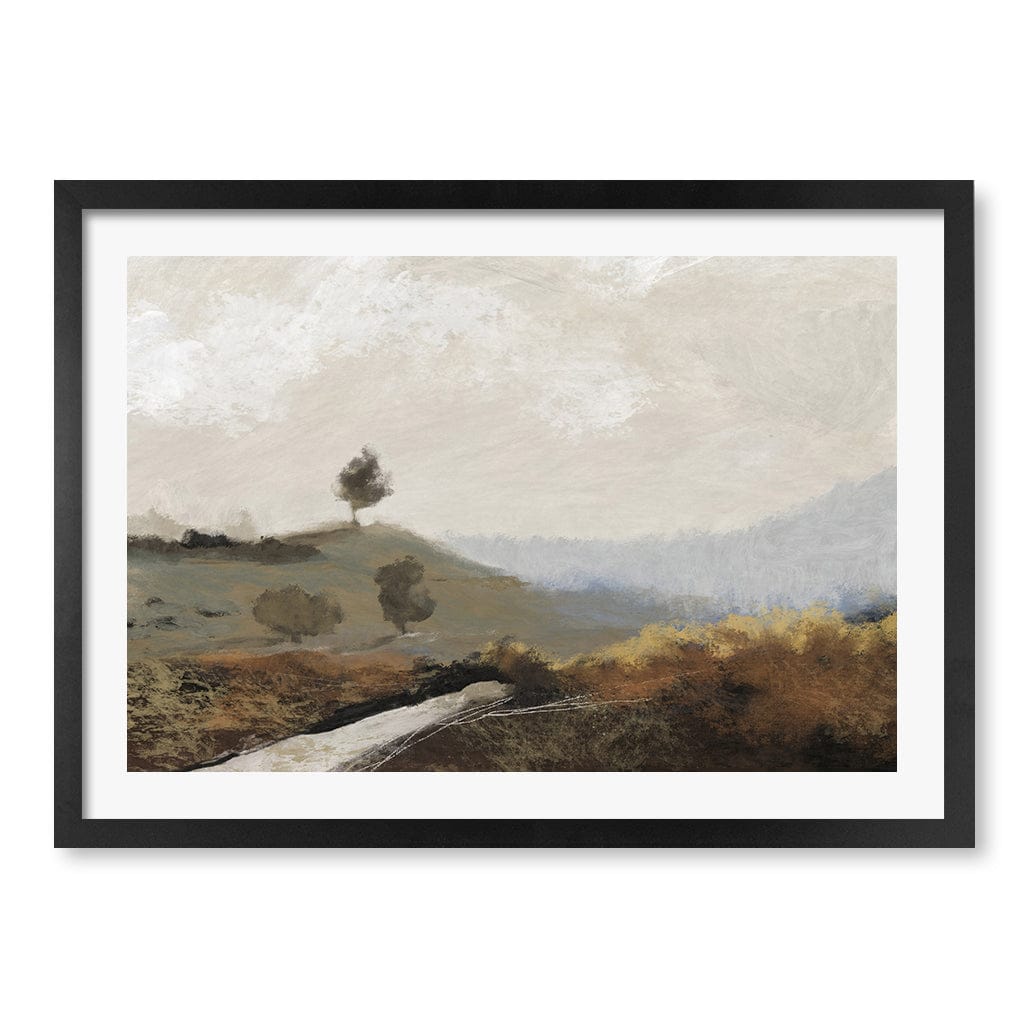 La Collina Abstract Wall Art Print by Dan Hobday A4 (21 x 29.7cm) / Matte Black Frame / White Border from our Australian Made Framed Wall Art, Prints &amp; Posters collection by Profile Australia