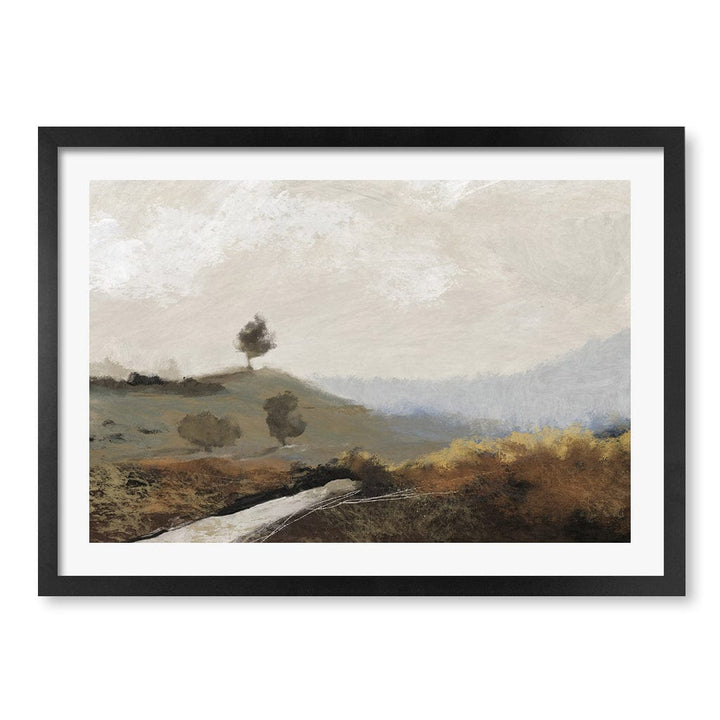 La Collina Abstract Wall Art Print by Dan Hobday A4 (21 x 29.7cm) / Matte Black Frame / White Border from our Australian Made Framed Wall Art, Prints & Posters collection by Profile Australia