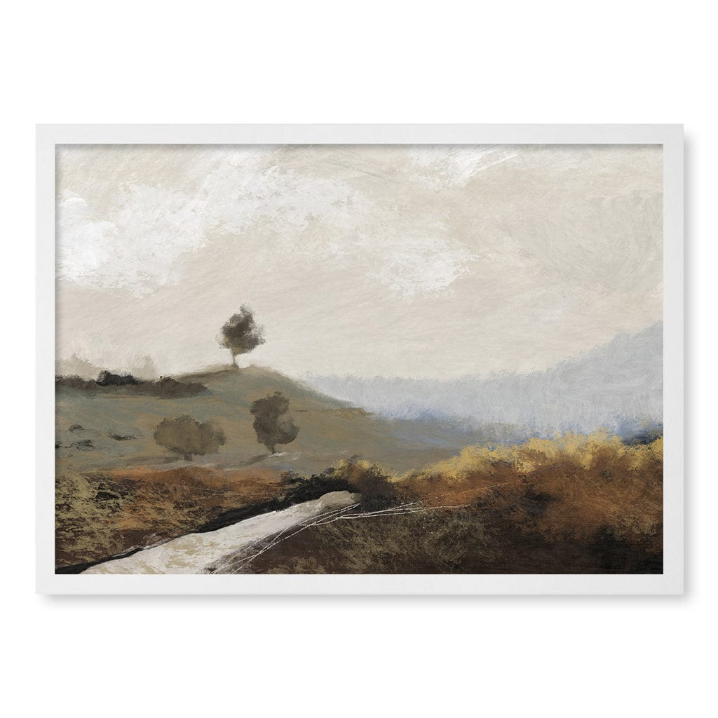 La Collina Abstract Wall Art Print by Dan Hobday A4 (21 x 29.7cm) / Matte White Frame / No Border from our Australian Made Framed Wall Art, Prints &amp; Posters collection by Profile Australia