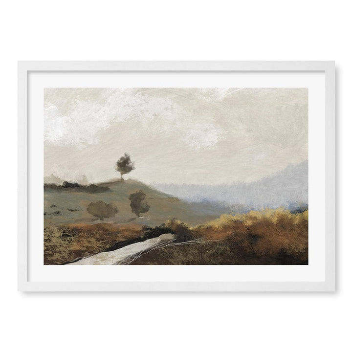 La Collina Abstract Wall Art Print by Dan Hobday A4 (21 x 29.7cm) / Matte White Frame / White Border from our Australian Made Framed Wall Art, Prints & Posters collection by Profile Australia