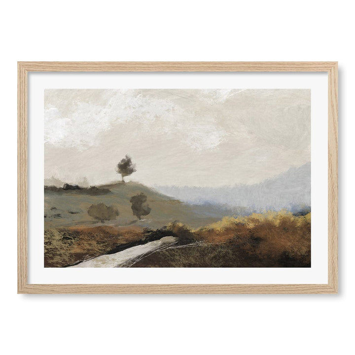 La Collina Abstract Wall Art Print by Dan Hobday A4 (21 x 29.7cm) / Natural Oak Frame / White Border from our Australian Made Framed Wall Art, Prints & Posters collection by Profile Australia