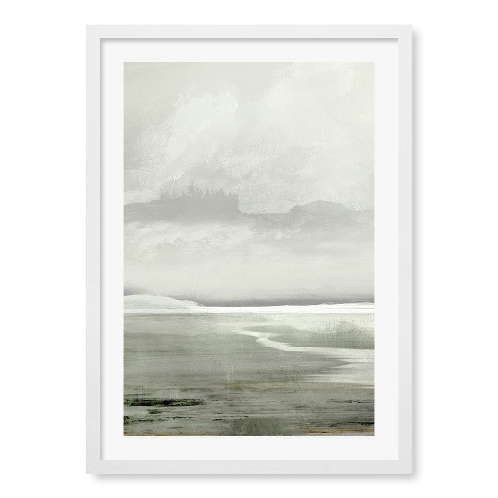 Lakes Abstract Wall Art Print by Dan Hobday A4 (21 x 29.7cm) / Matte White Frame / White Border from our Australian Made Framed Wall Art, Prints & Posters collection by Profile Products (Australia) Pty Ltd