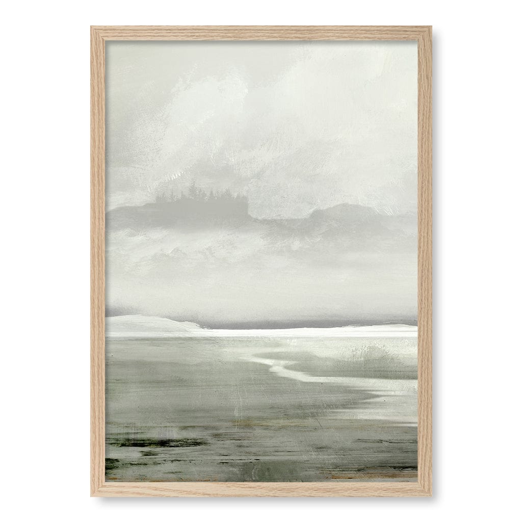 Lakes Abstract Wall Art Print by Dan Hobday A4 (21 x 29.7cm) / Natural Oak Frame / No Border from our Australian Made Framed Wall Art, Prints & Posters collection by Profile Products (Australia) Pty Ltd