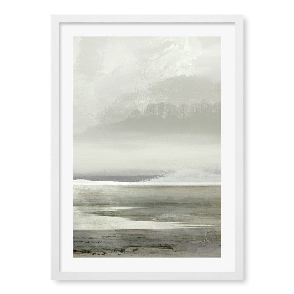 Lakes No2 Abstract Wall Art Print by Dan Hobday A4 (21 x 29.7cm) / Matte White Frame / White Border from our Australian Made Framed Wall Art, Prints & Posters collection by Profile Products (Australia) Pty Ltd