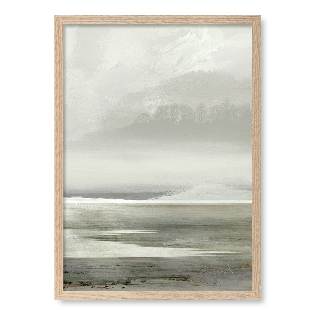 Lakes No2 Abstract Wall Art Print by Dan Hobday A4 (21 x 29.7cm) / Natural Oak Frame / No Border from our Australian Made Framed Wall Art, Prints & Posters collection by Profile Products (Australia) Pty Ltd