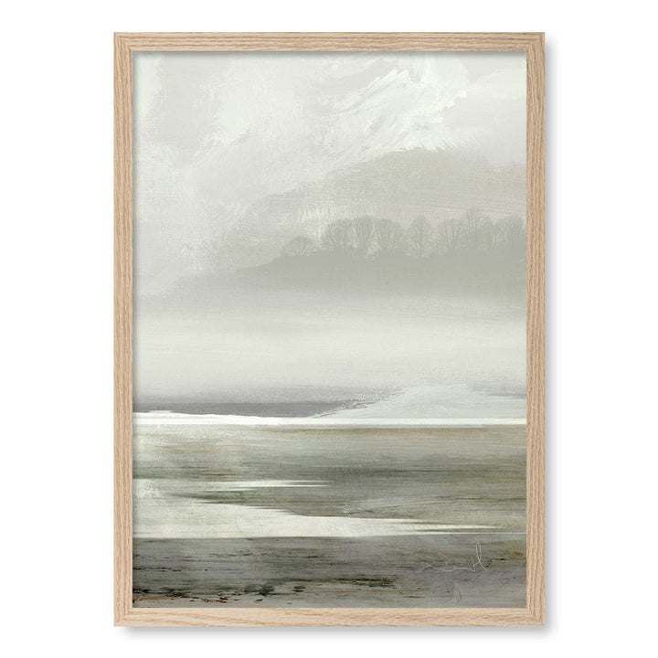 Lakes No2 Abstract Wall Art Print by Dan Hobday A4 (21 x 29.7cm) / Natural Oak Frame / No Border from our Australian Made Framed Wall Art, Prints & Posters collection by Profile Products (Australia) Pty Ltd